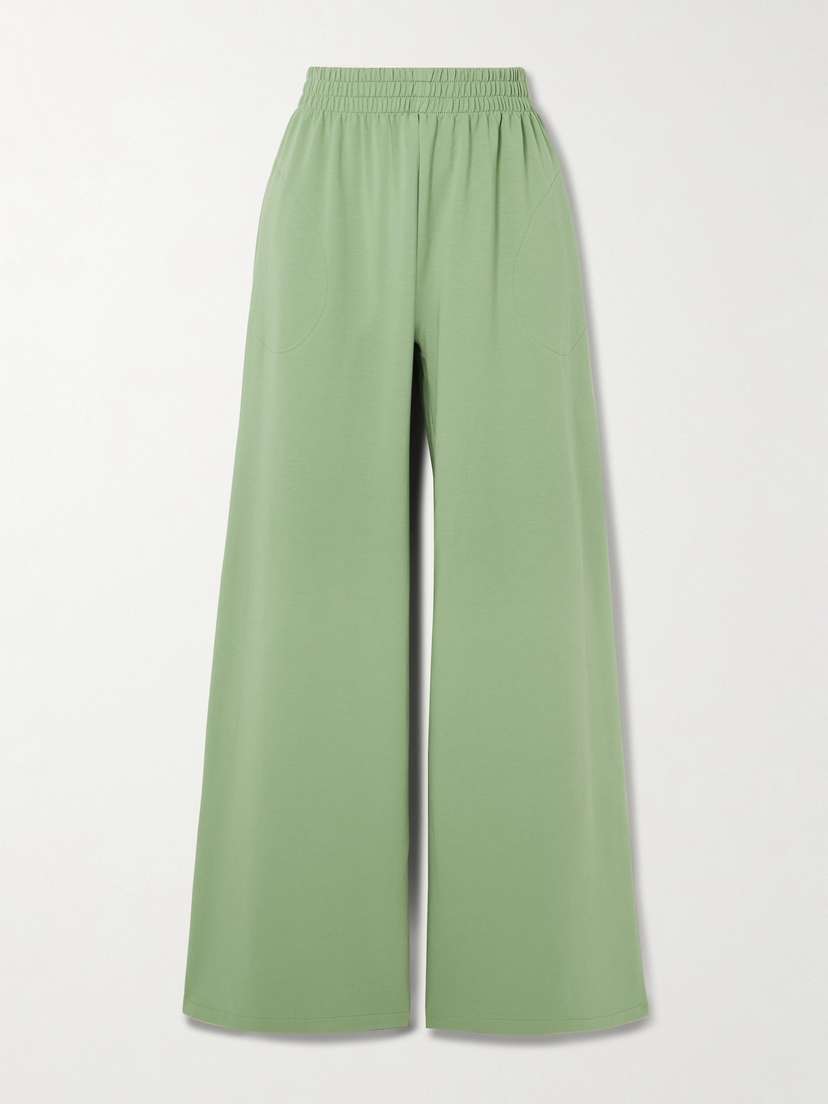 Norma Kamali Elephant Stretch-cotton Jersey Wide-leg Pants
