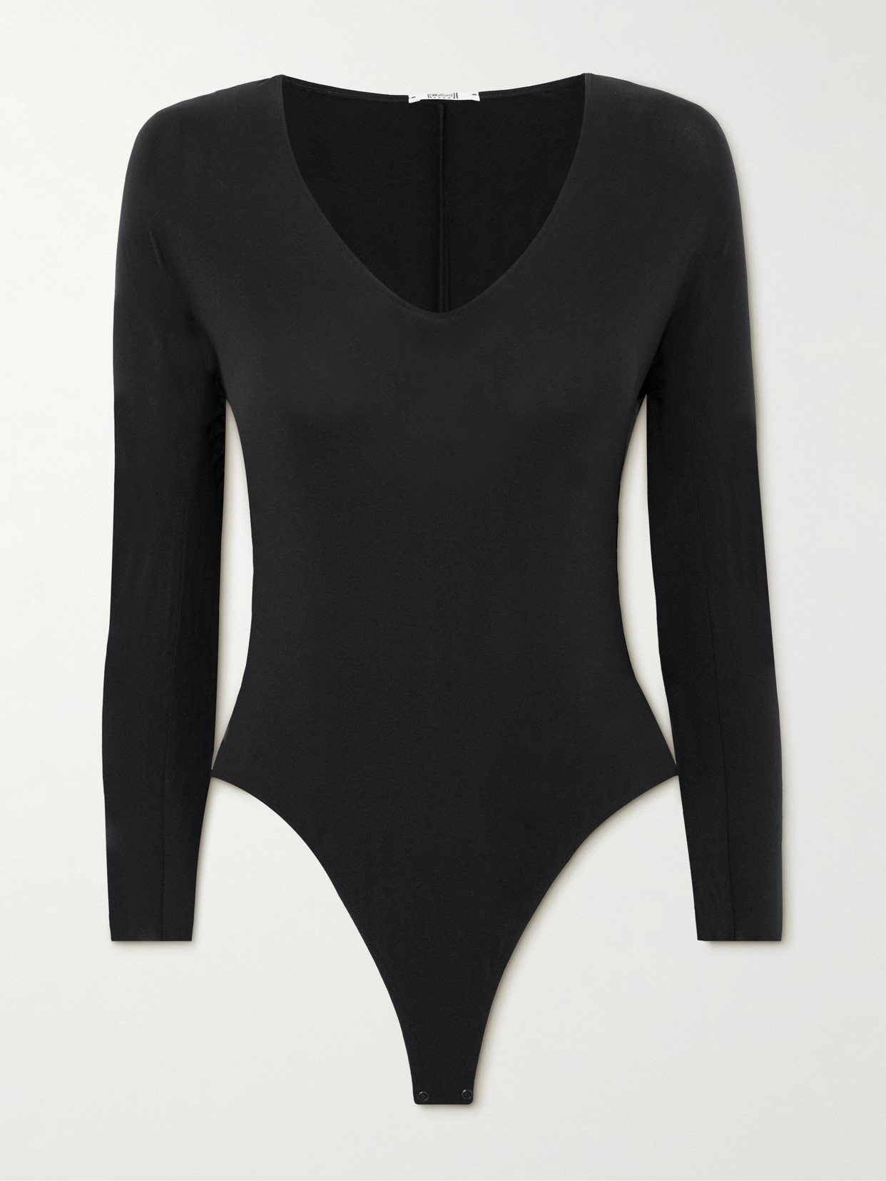 Wolford Vermont Jersey Thong Bodysuit In Black