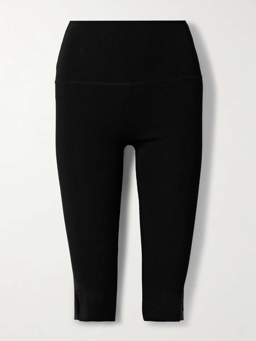 Staud Santino Cropped Knitted Leggings