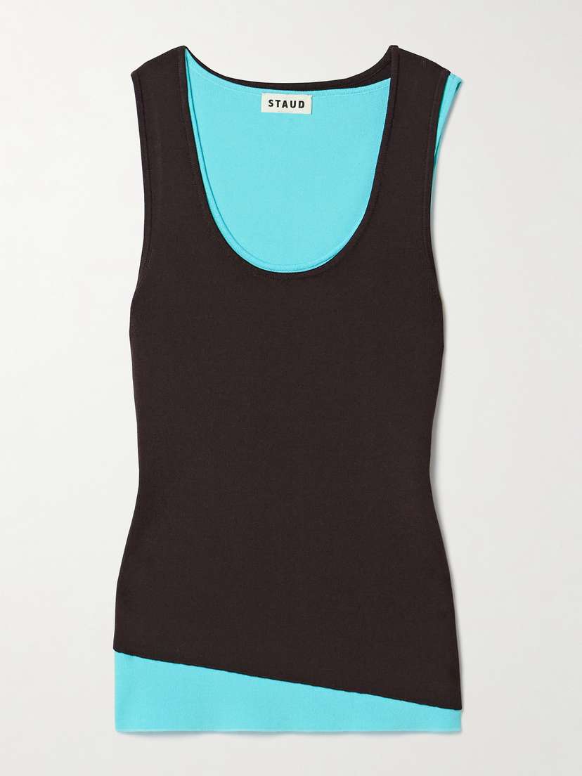 Staud Hermosa Layered Stretch-knit Tank