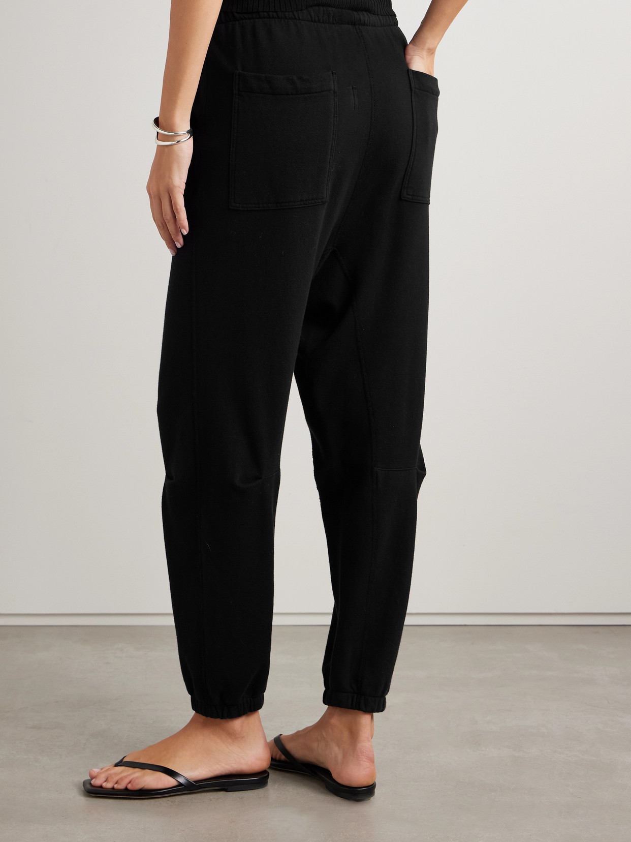 Nili Lotan Dulce Cotton-jersey Track Pants