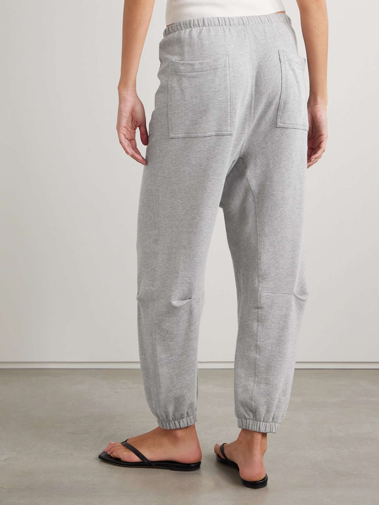 Nili Lotan Dulce Cotton-blend Jersey Track Pants