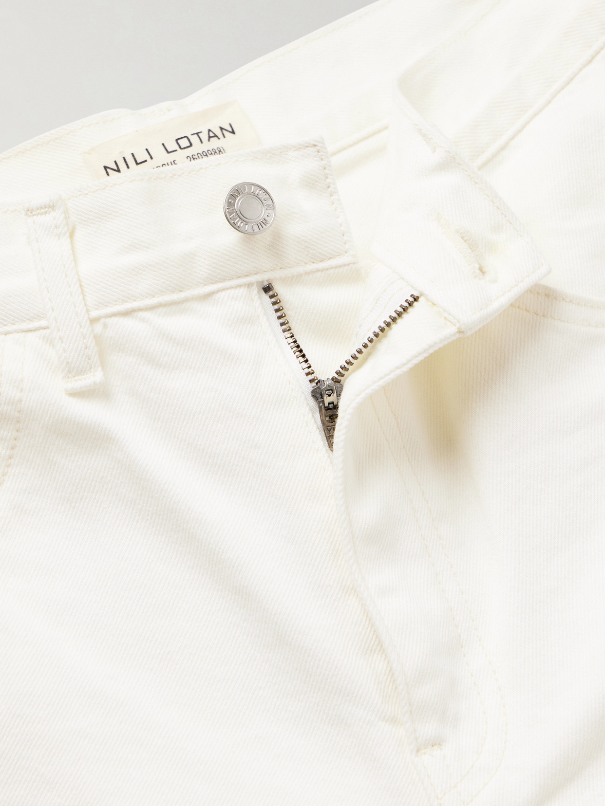 Nili Lotan Calla Frayed High-rise Straight-leg Jeans