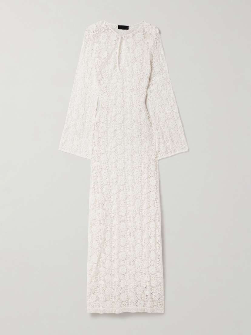 Nili Lotan Della Crocheted Cotton Maxi Dress