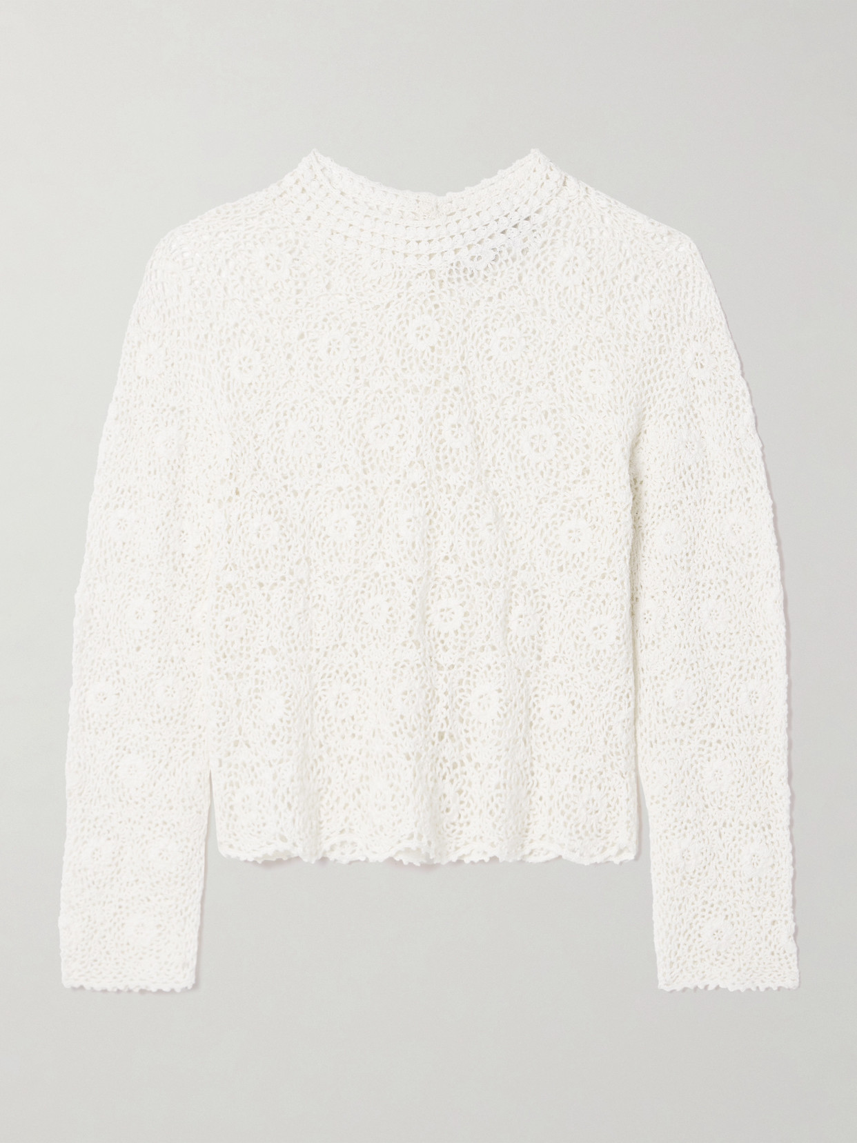 Nili Lotan Gibson Crocheted Cotton Top