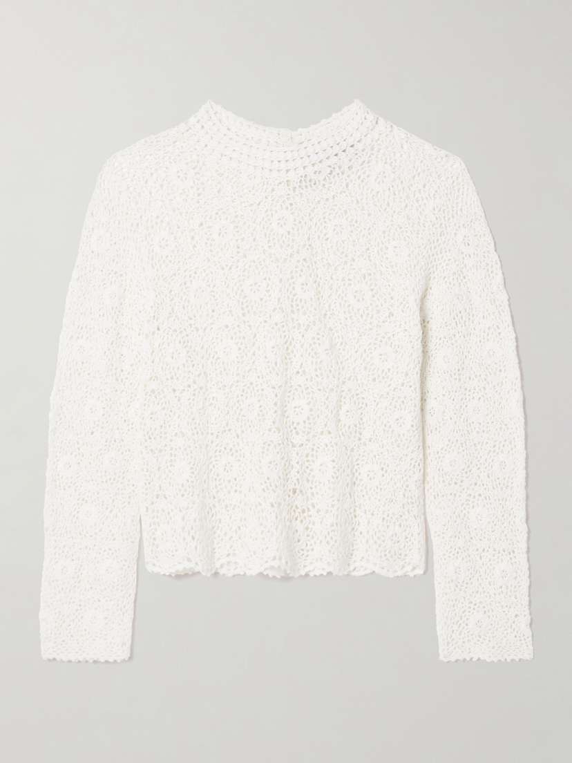 Nili Lotan Gibson Crocheted Cotton Top