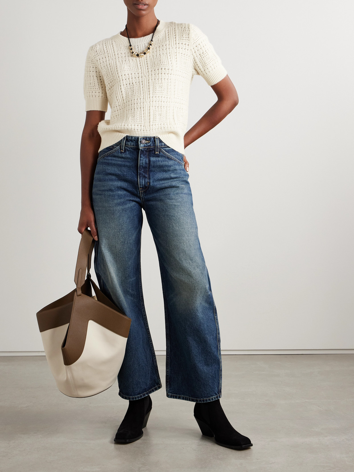 Nili Lotan Elysia Pointelle-knit Cashmere Sweater
