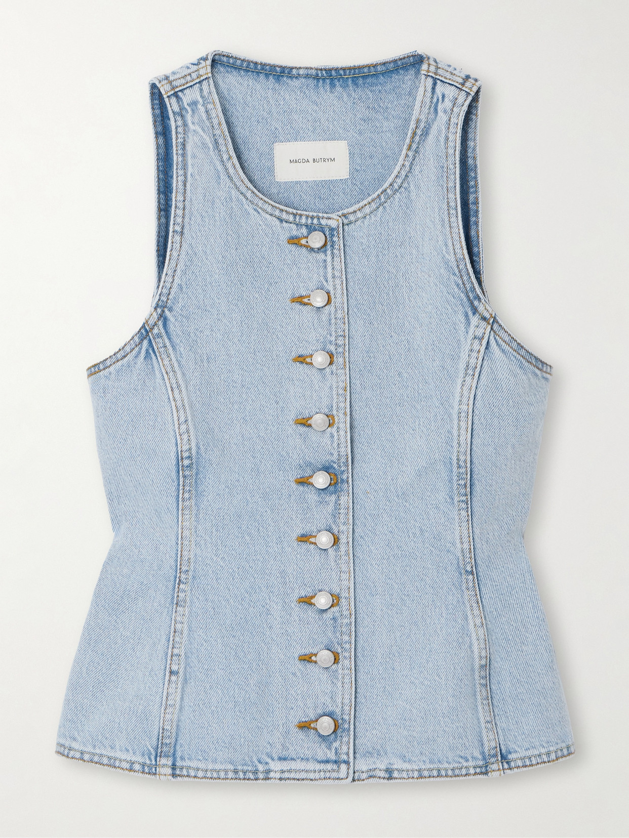 Magda Butrym Denim Vest In Blue