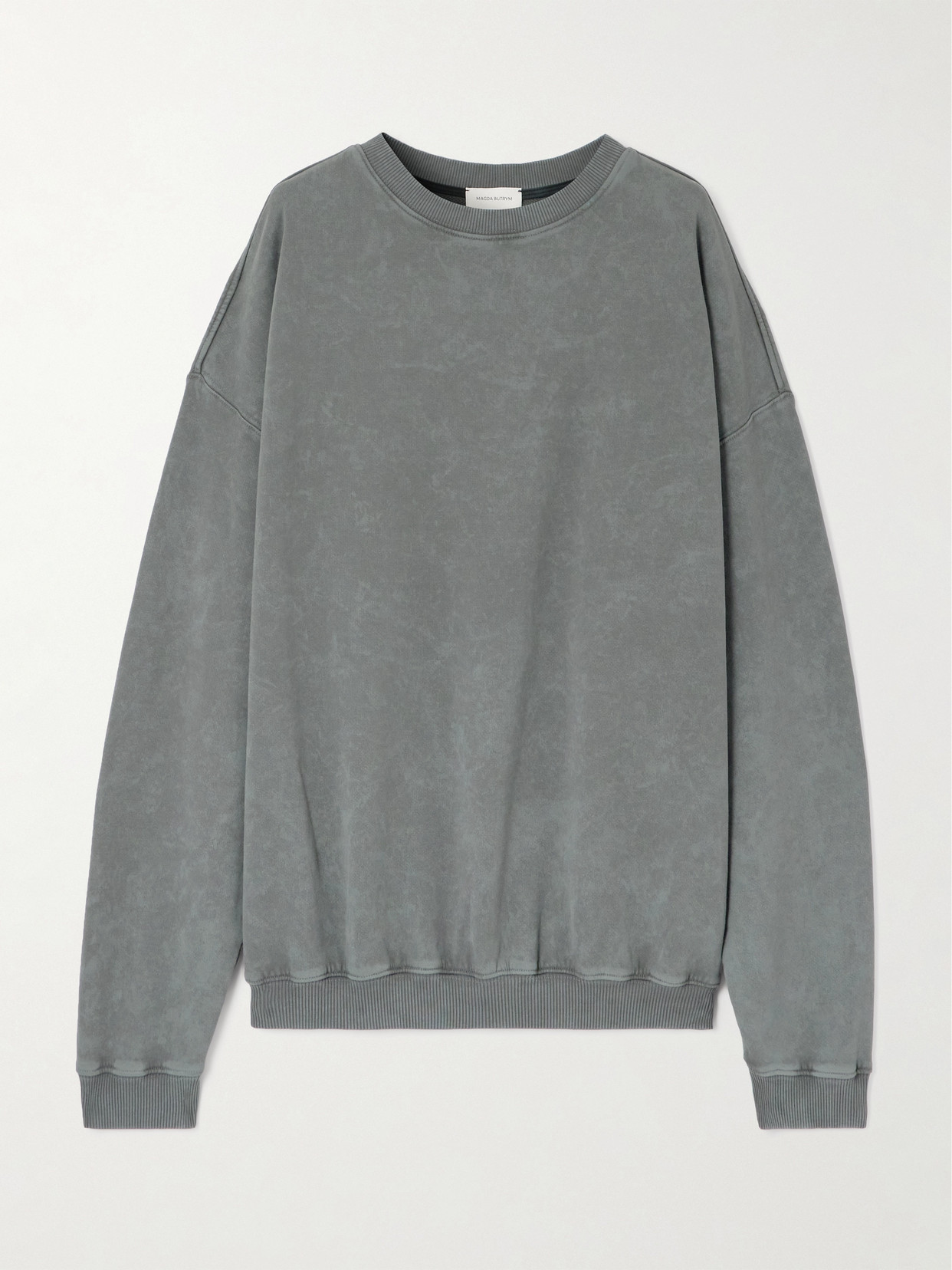 Magda Butrym Printed Cotton-blend Jersey Sweatshirt In Gray