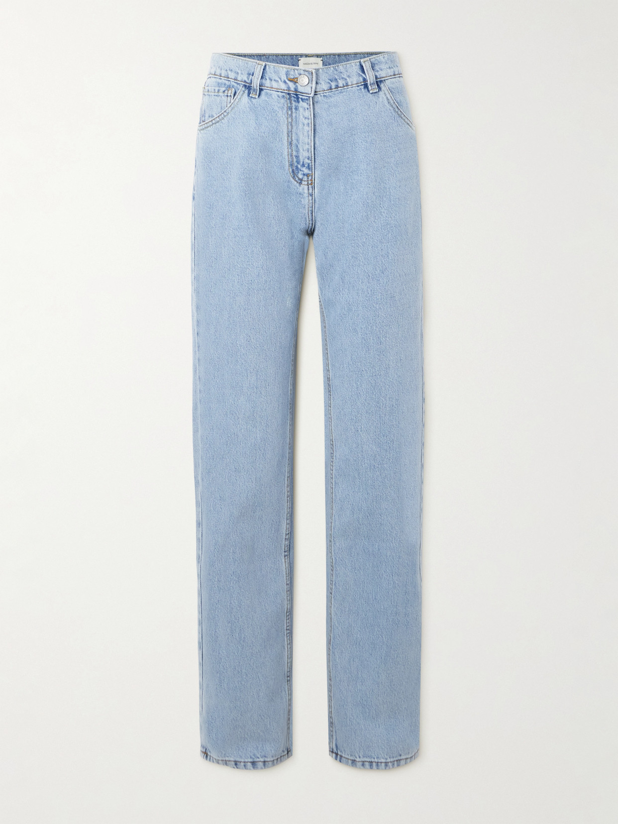Magda Butrym Low-rise Straight-leg Jeans In Light Blue