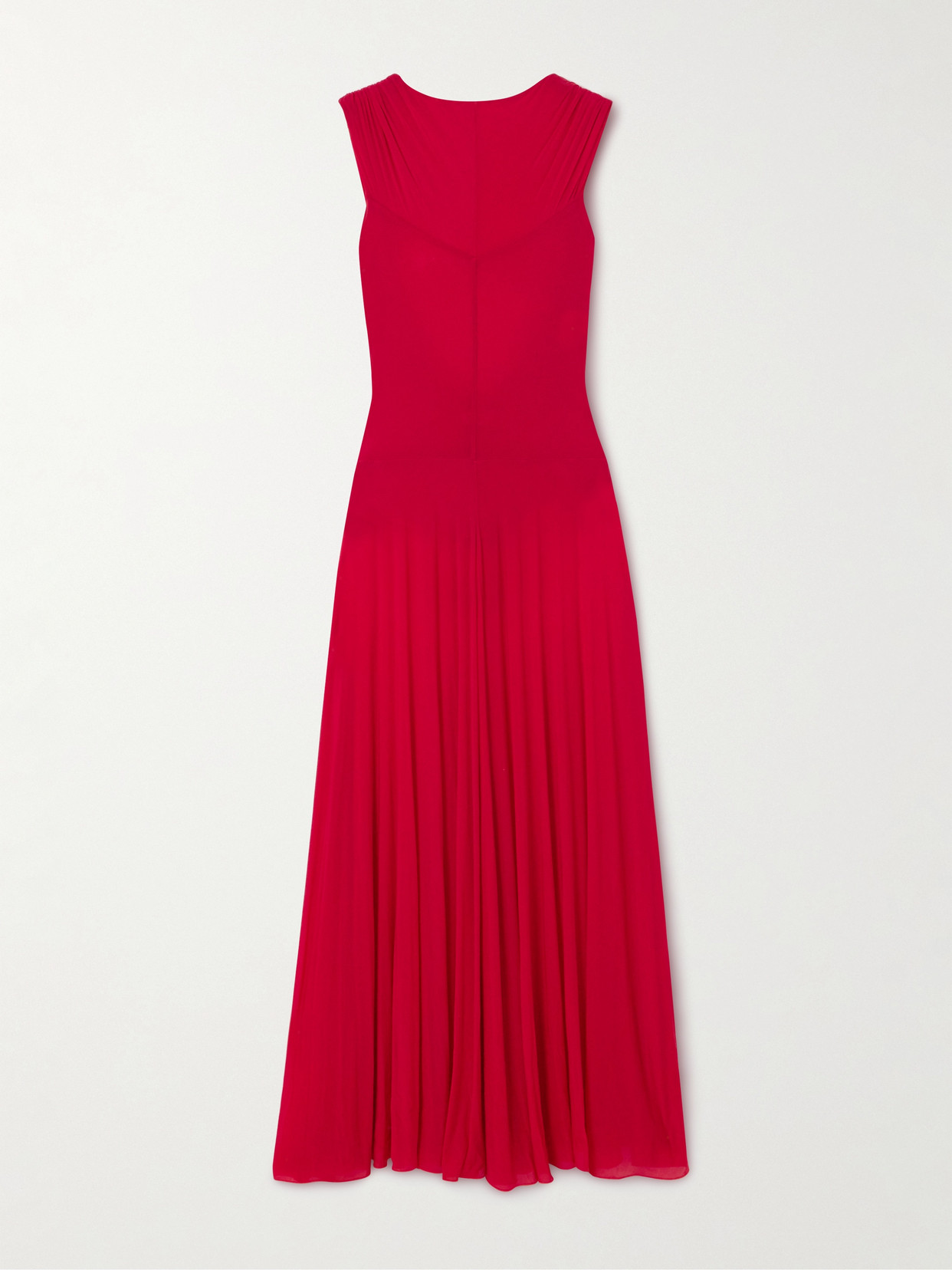 Magda Butrym Open-back Paneled Stretch-jersey Maxi Dress In Red
