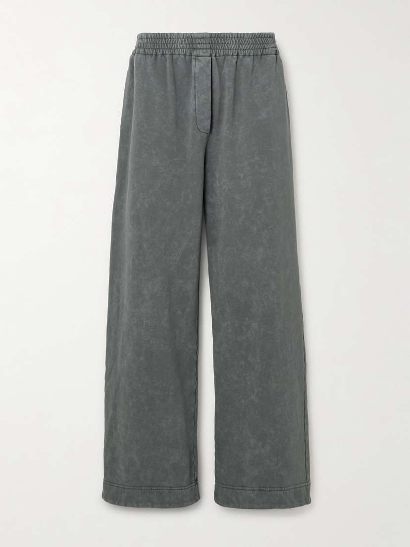 Magda Butrym Acid-wash Cotton-blend Jersey Track Pants