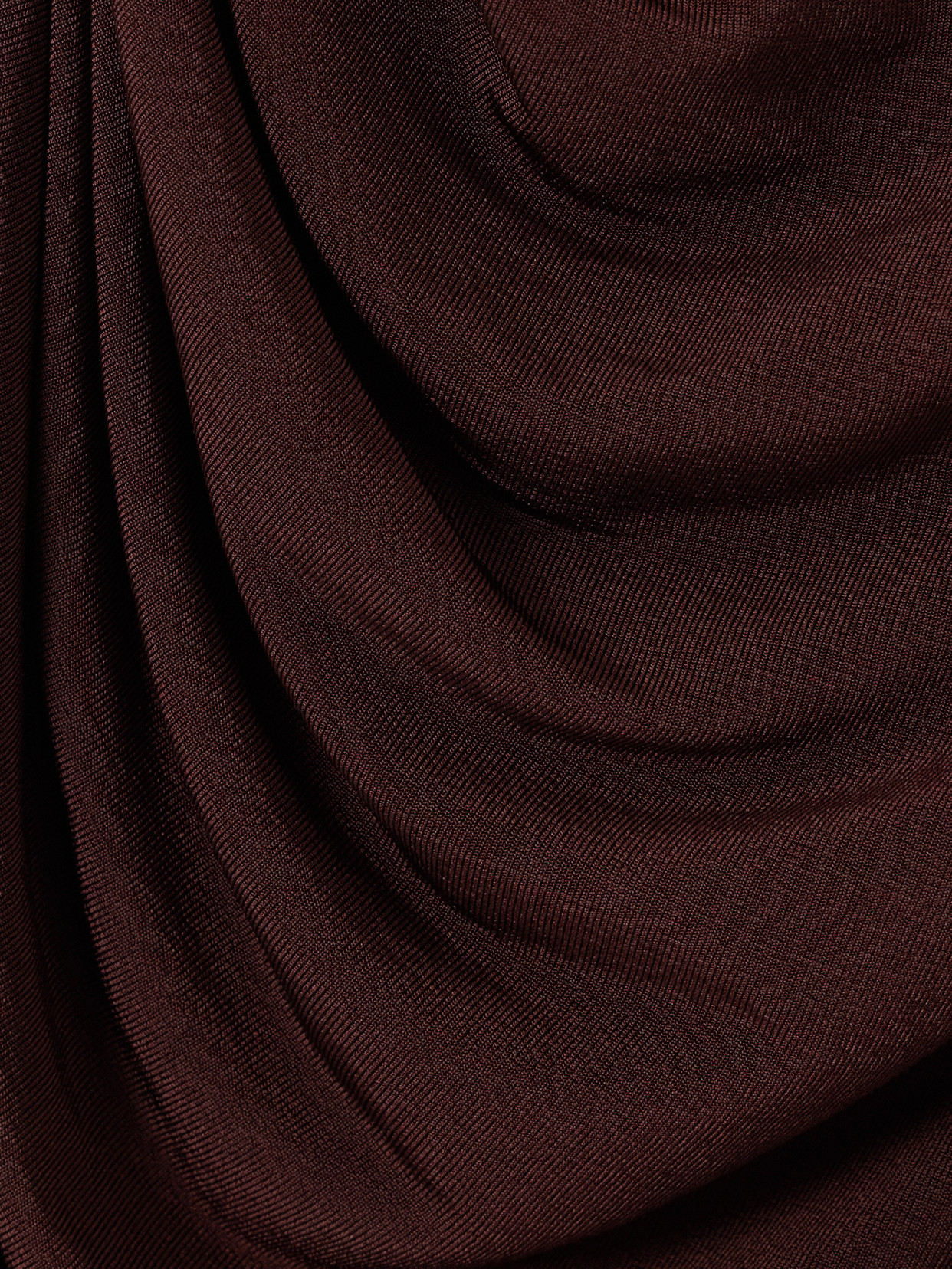 Magda Butrym Asymmetric Ruched Jersey Midi Skirt In Burgundy
