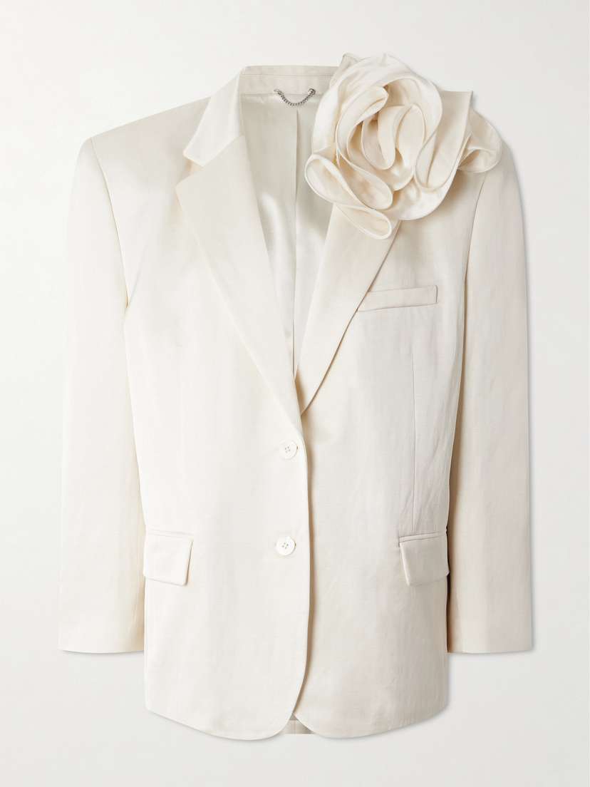 Magda Butrym Appliquéd Woven Blazer