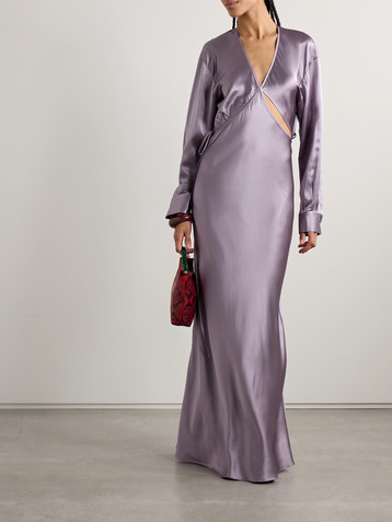 Christopher Esber Cutout silk-satin maxi dress