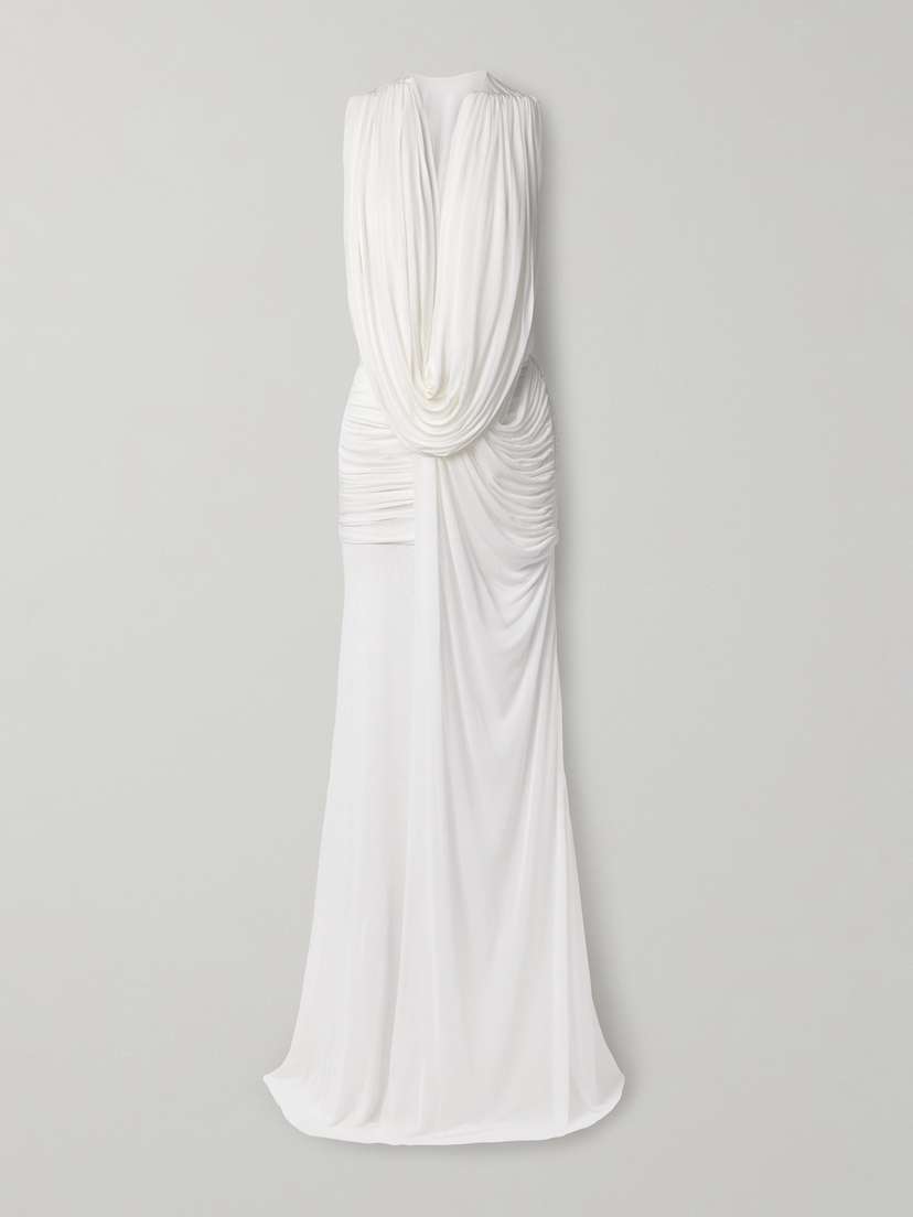 Christopher Esber Ripple Draped Mesh Gown