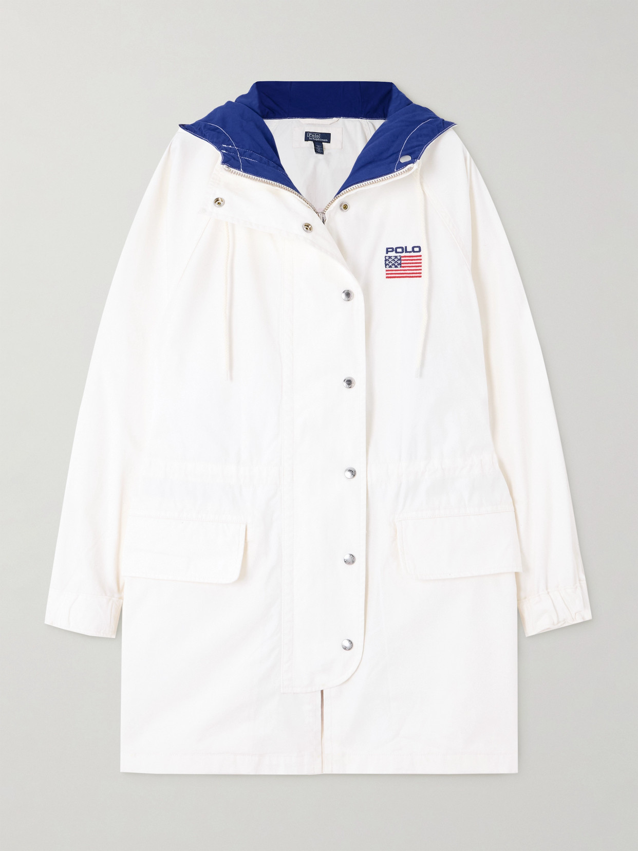 Polo Ralph Lauren Embroidered Printed Cotton-canvas Hooded Jacket