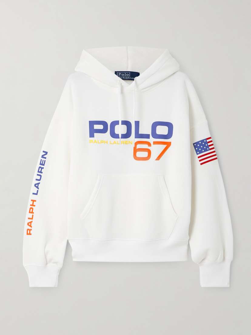 Polo Ralph Lauren Printed Cotton-blend Jersey Hoodie
