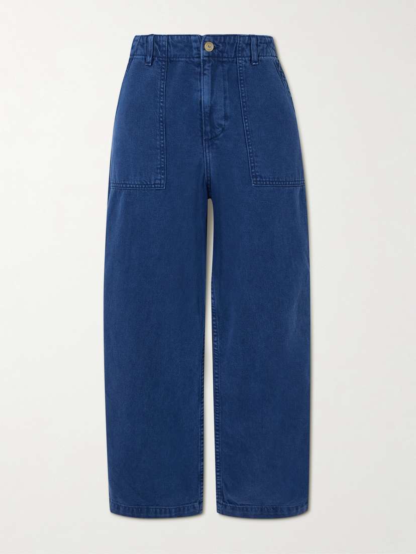 B SIDES Roma Cotton-twill Wide-leg Pants