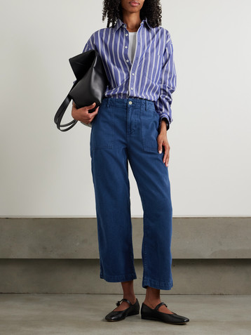 B Sides Roma cotton-twill wide-leg pants