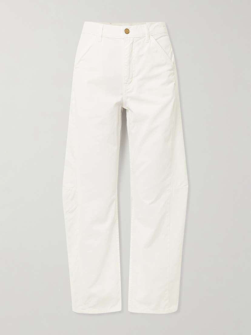 B SIDES Lange Lasso Cotton-twill Barrel-leg Pants