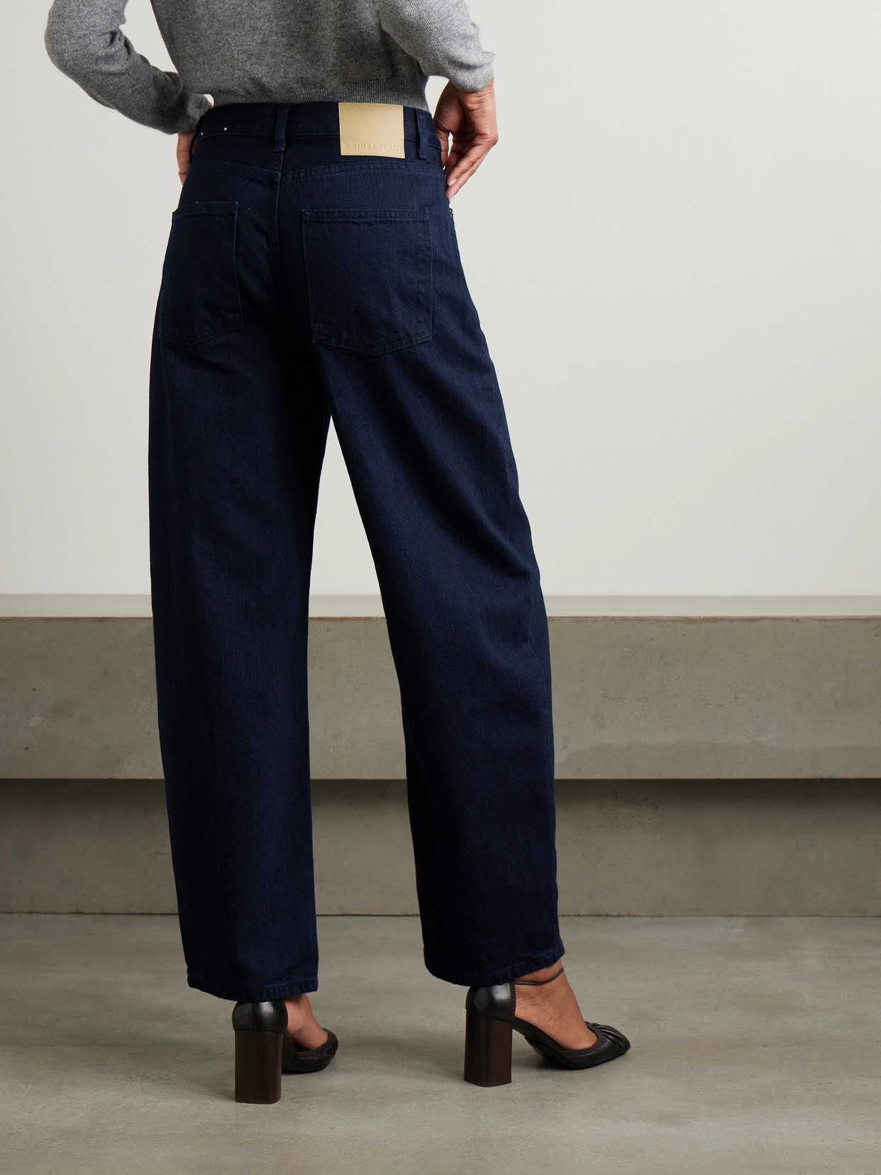 B Sides Leroy High-rise Tapered Jeans In Blue