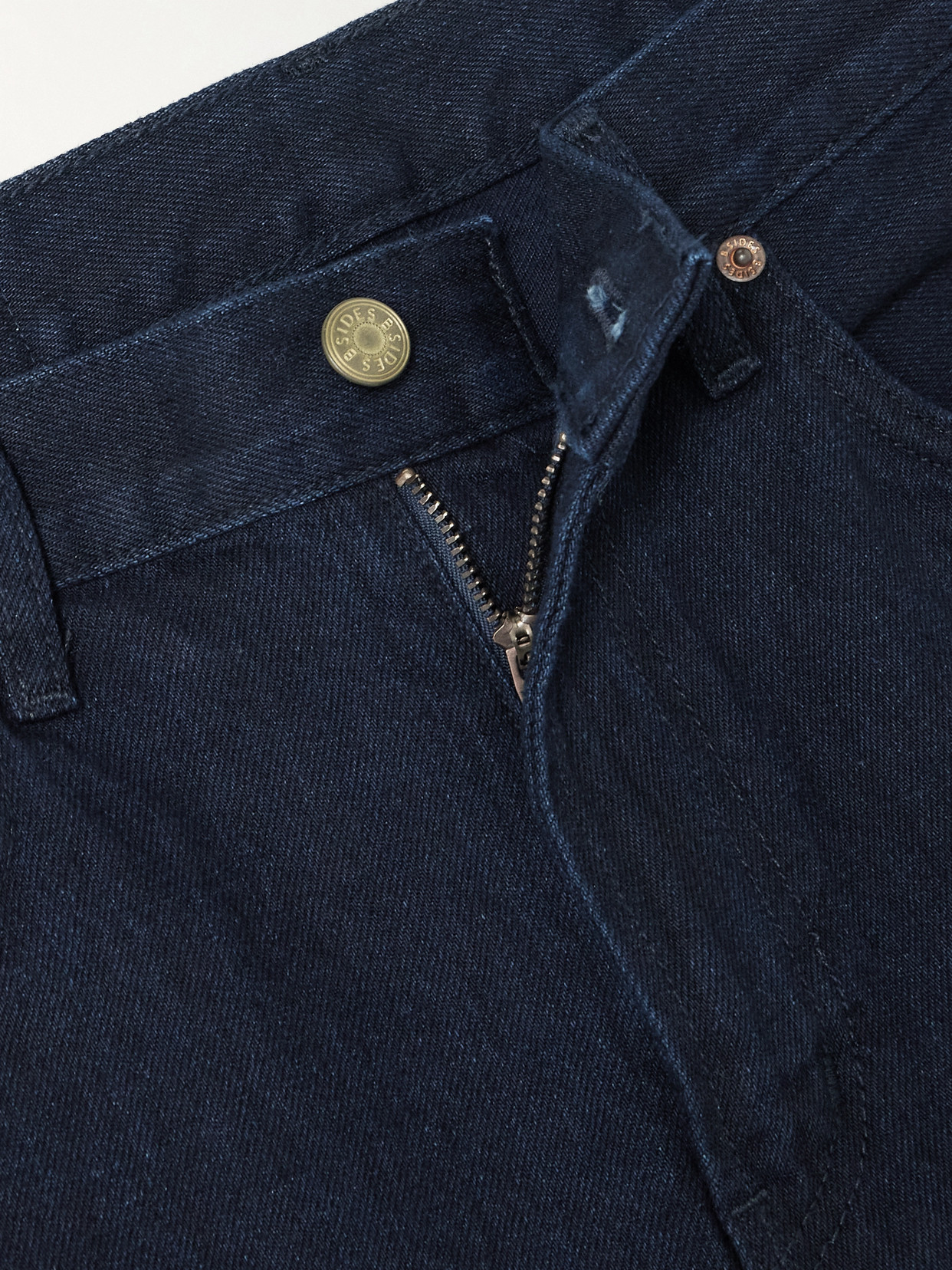 B Sides Leroy High-rise Tapered Jeans In Blue