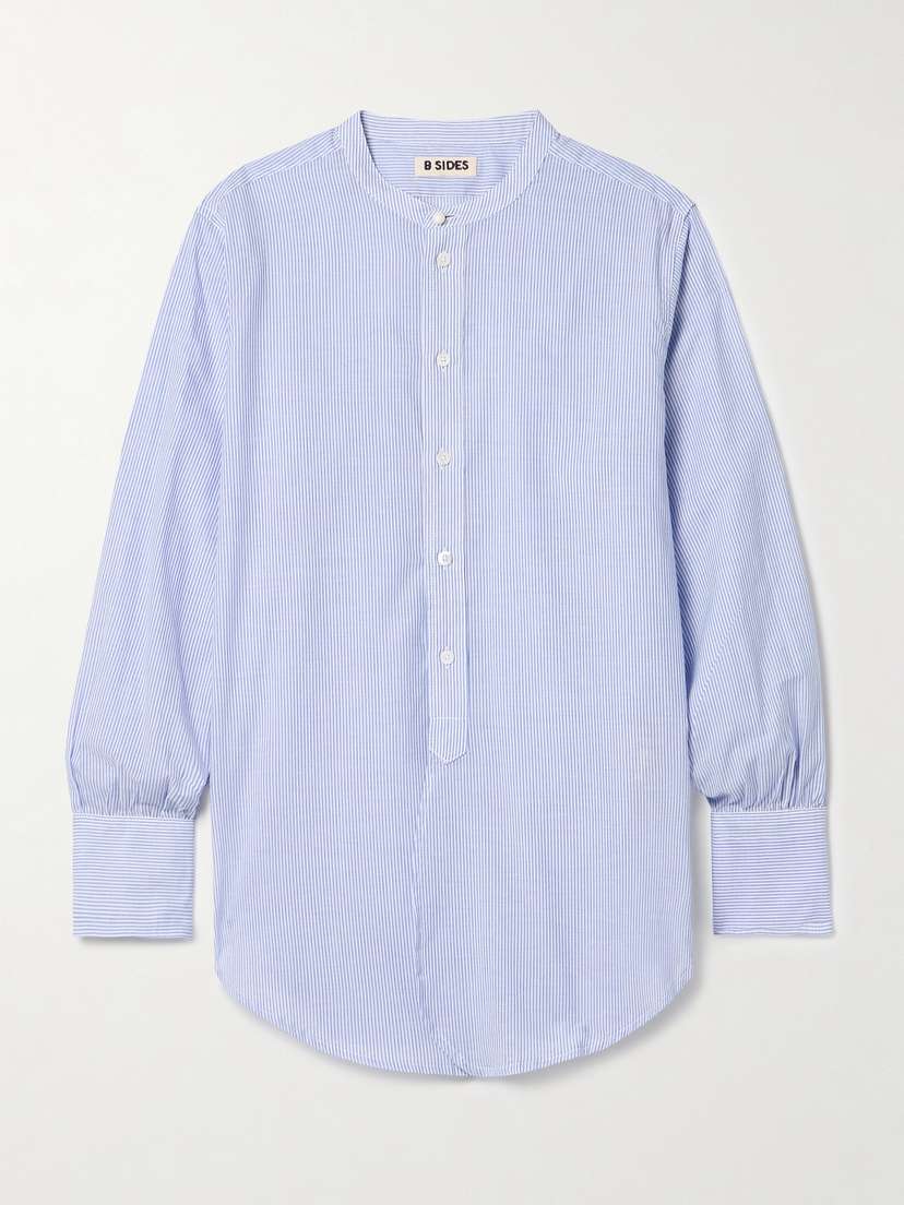 B SIDES Marta Striped Cotton Shirt