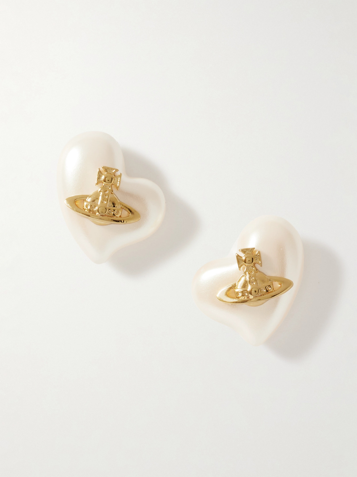Vivienne Westwood Florentina Gold-tone Faux Pearl Earrings In Neutrals