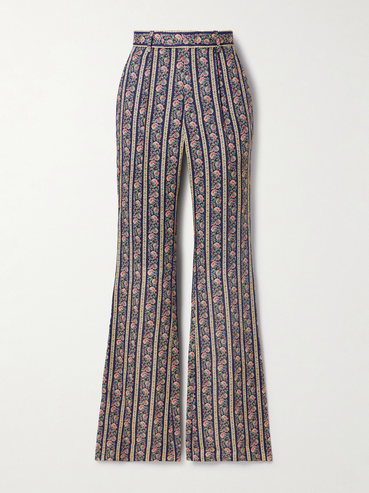 Vivienne Westwood Ray Floral-print Linen Flared Pants In Multi