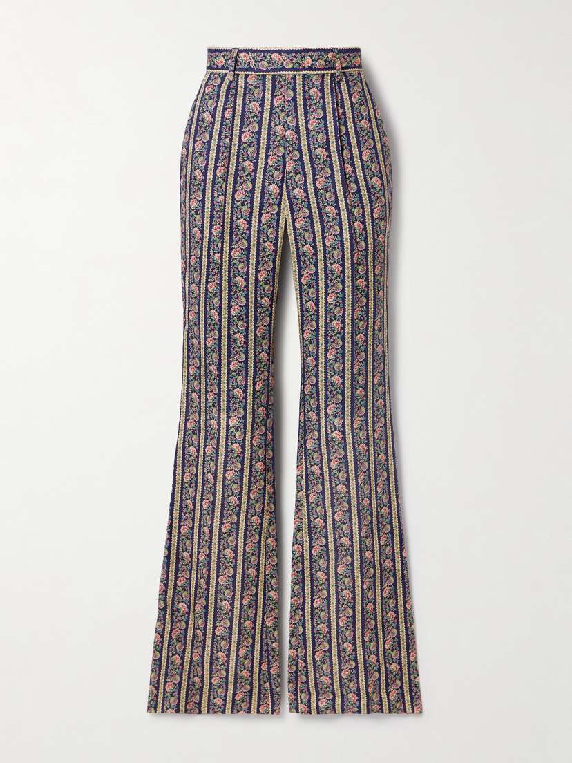 Vivienne Westwood Ray Floral-print Linen Flared Pants