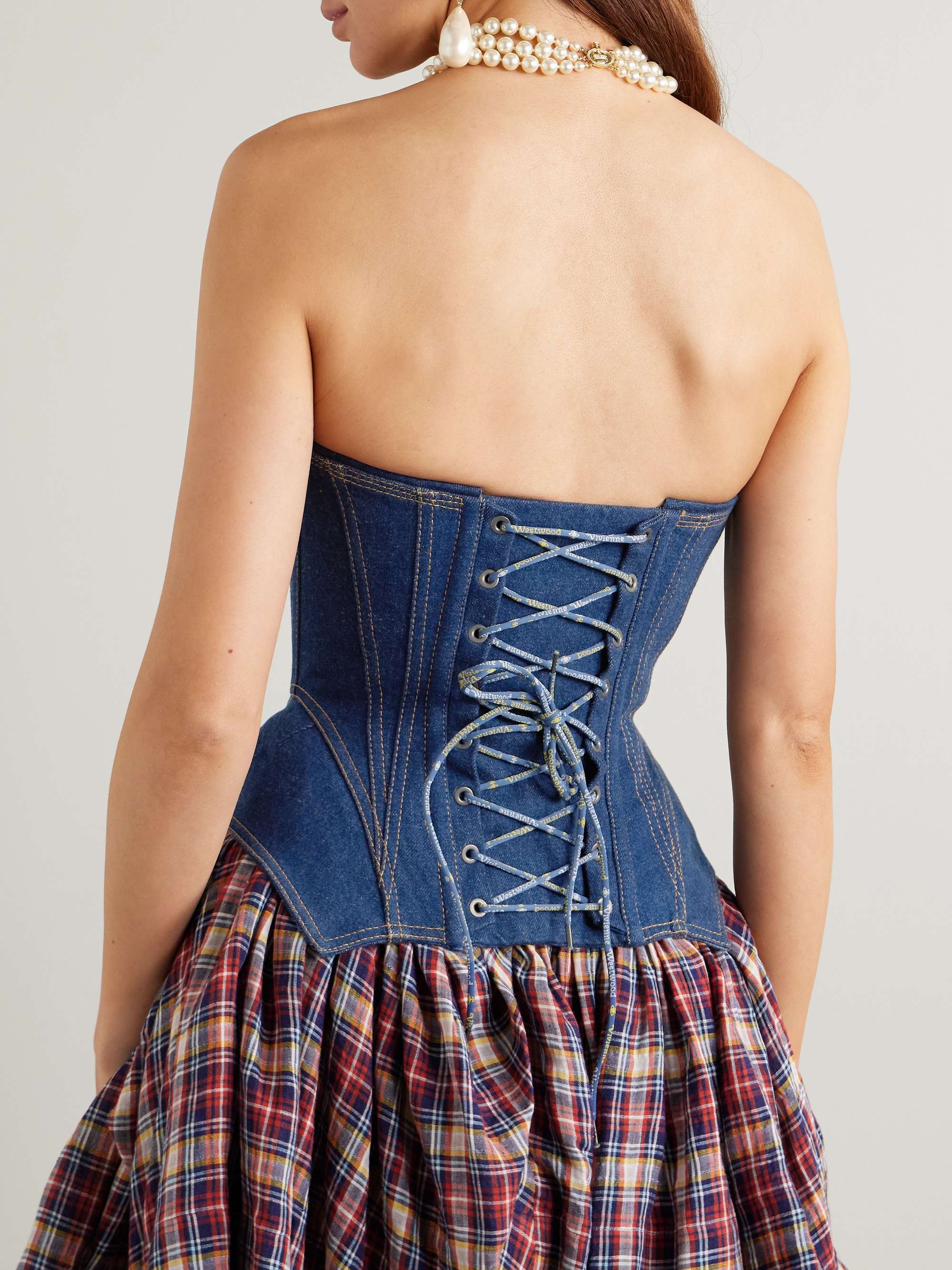 VIVIENNE WESTWOOD デニム コルセット 装飾付き | NET-A-PORTER VIVIENNE WESTWOOD デニム コルセット 装飾付き | NET-A-PORTER
