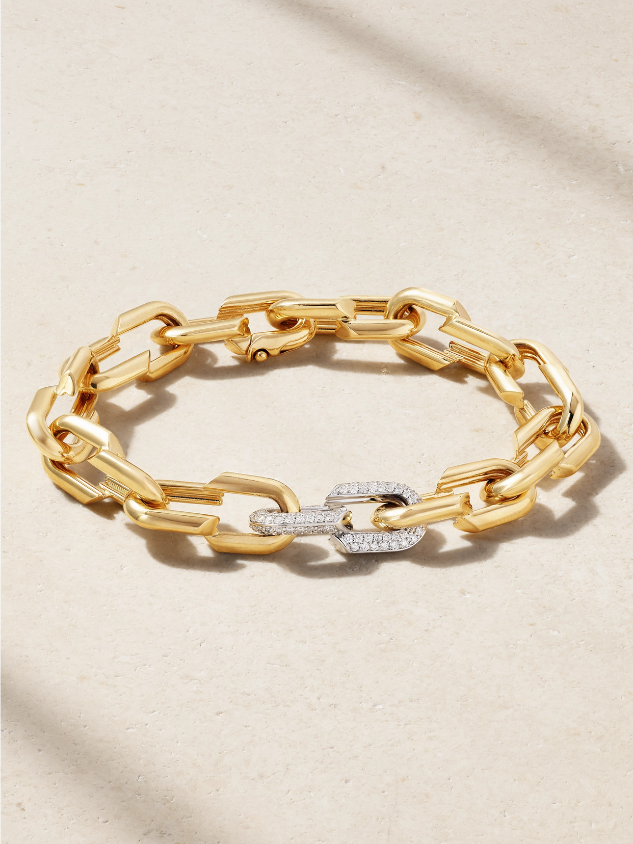 Foundrae - 18-karat Yellow And White Gold Diamond Bracelet - One size
