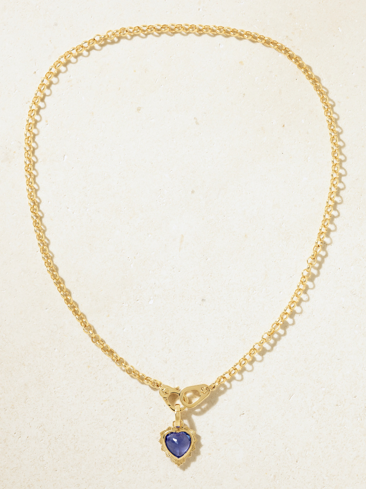 Foundrae - Heart 18-karat Gold Tanzanite Necklace - One size