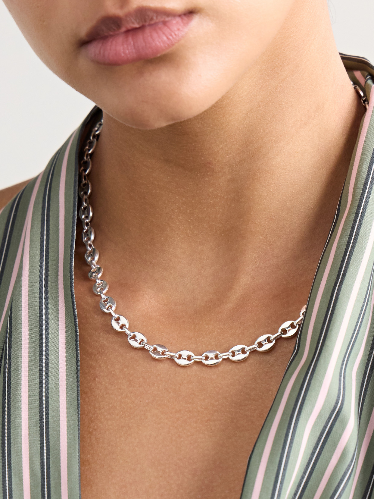 Loren Stewart Nauticus Sterling Silver Necklace In Silver