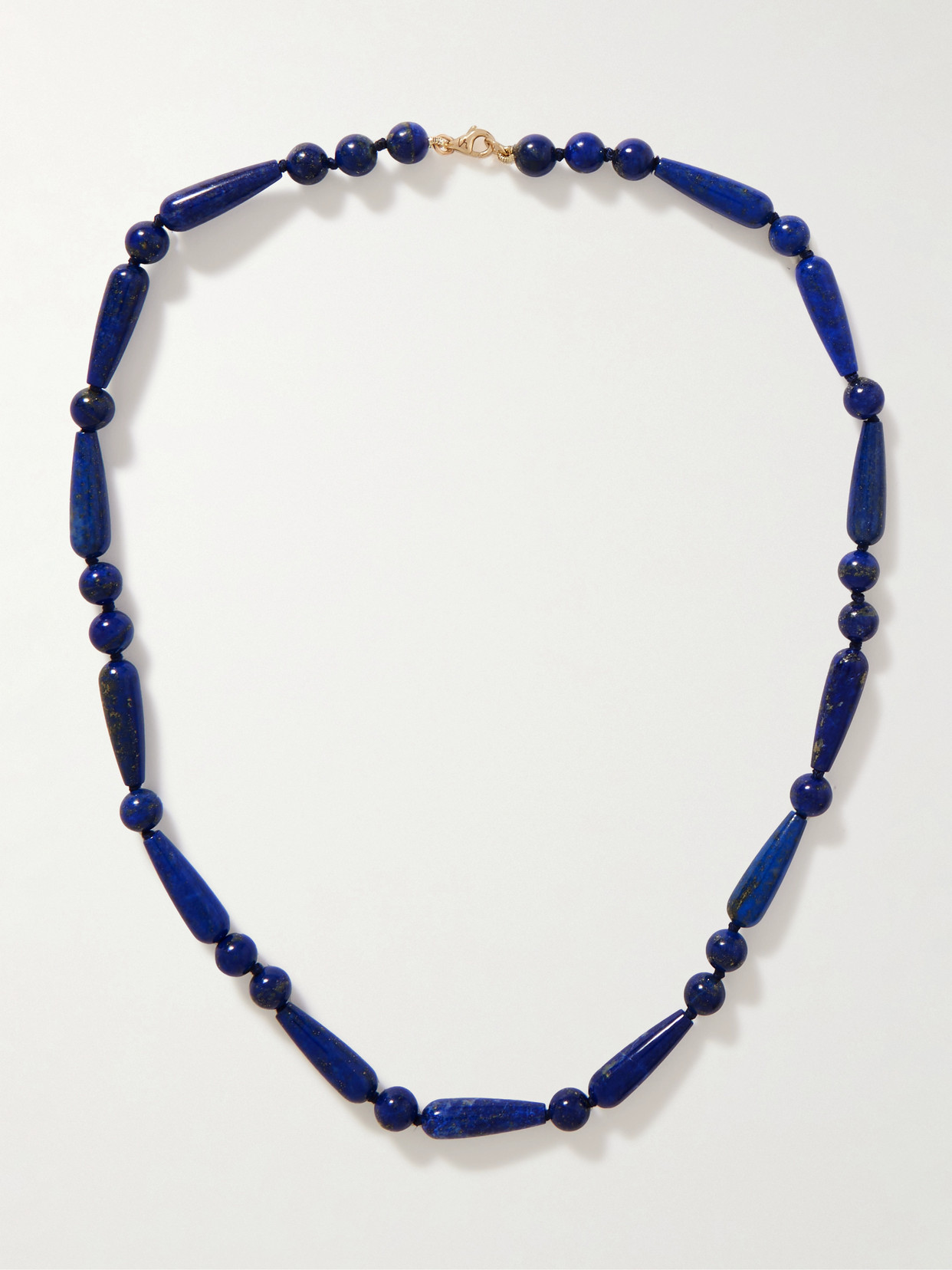 Loren Stewart Côte D'azur Gold Lapis Lazuli Necklace In Blue