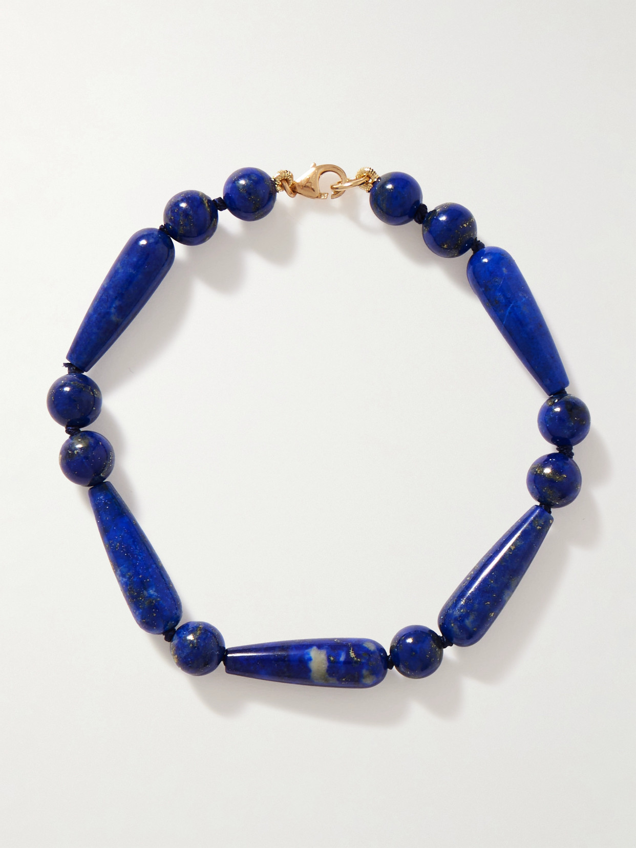 Loren Stewart Côte D'azur Gold Lapis Bracelet In Blue