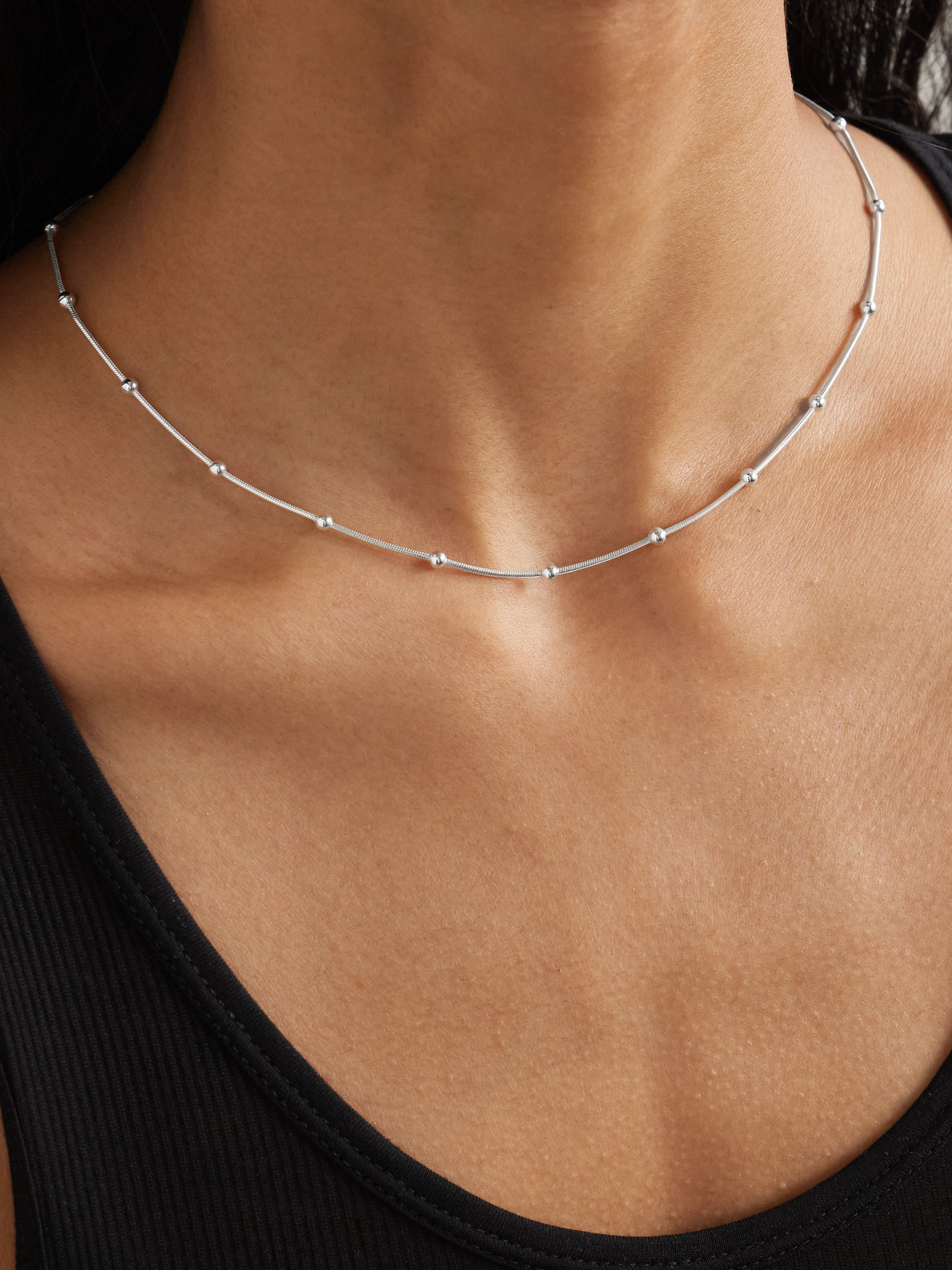 Loren Stewart Clyde Sterling Silver Necklace In Silver