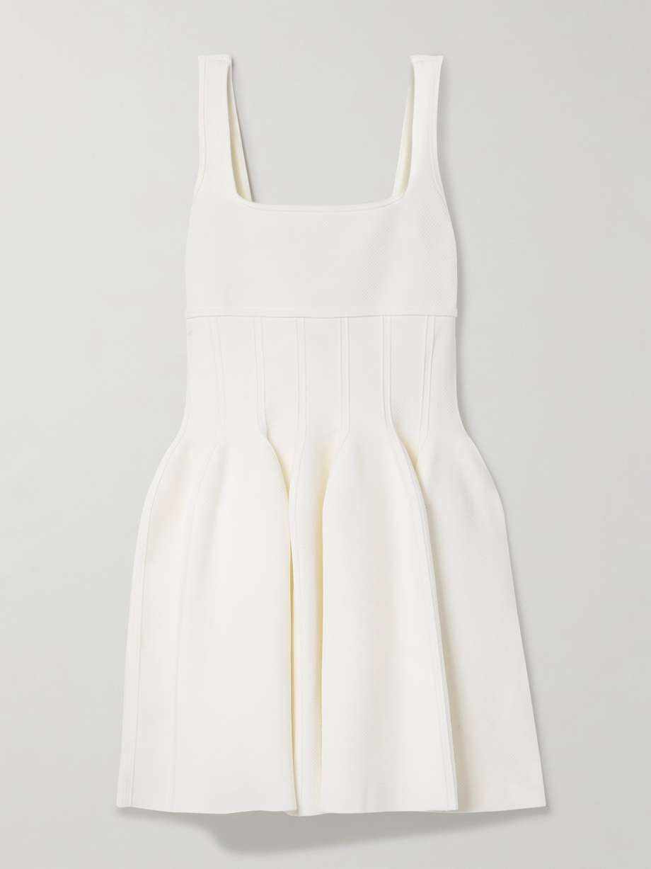 elektra stretch-piqué mini dress