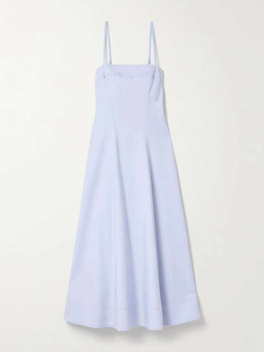 marisol paneled cotton-blend maxi dress