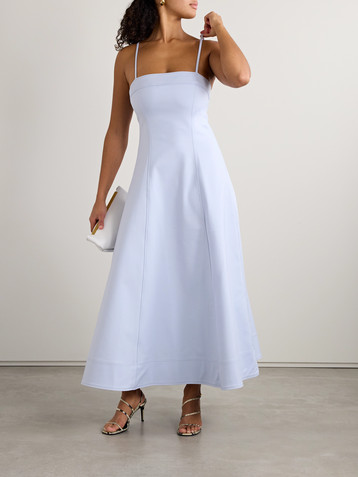 SIMKHAI Marisol paneled cotton-blend maxi dress