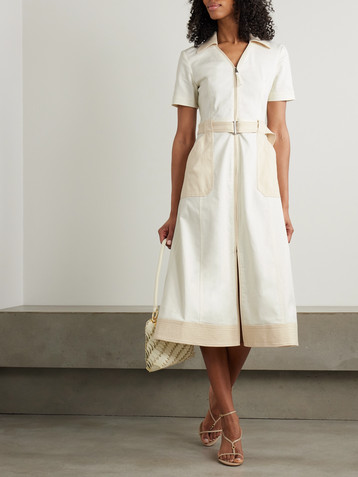 SIMKHAI Hanover cotton-blend twill shirt dress
