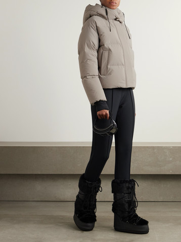 RUDSAK Danna appliquéd quilted hooded Soft-Stretch down ski jacket