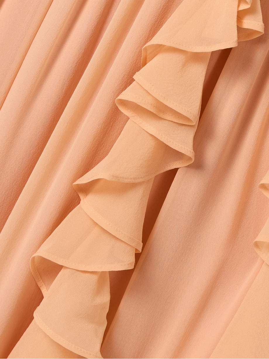 florella ruffled silk-chiffon gown