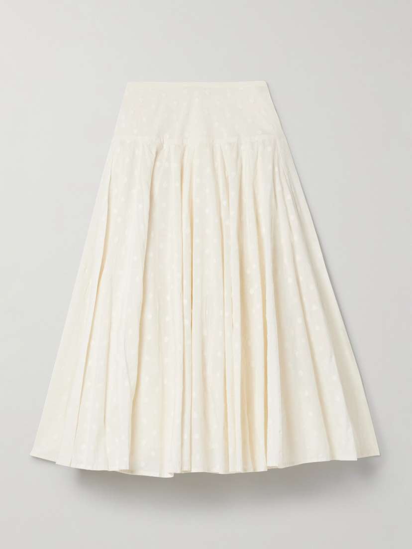 Ulla Johnson Luisa Fil Coupé Cotton-voile Midi Skirt