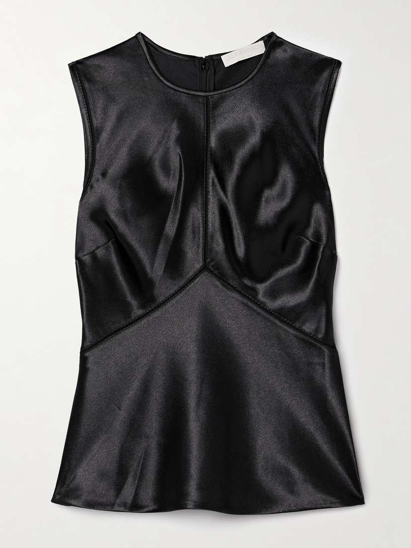 Ulla Johnson Kiera Crochet-trimmed Satin Tank