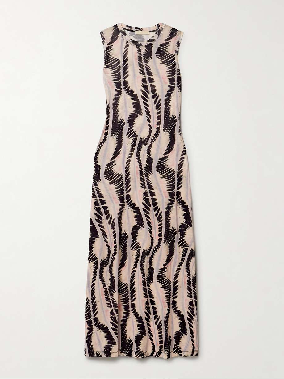 orla printed lyocell-jersey midi dress
