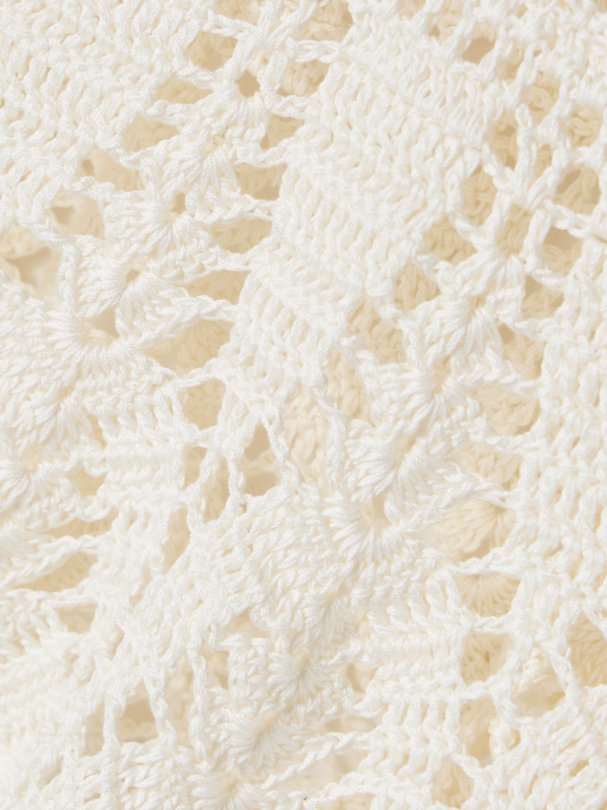 ULLA JOHNSON DELFINA CROCHETED COTTON TANK