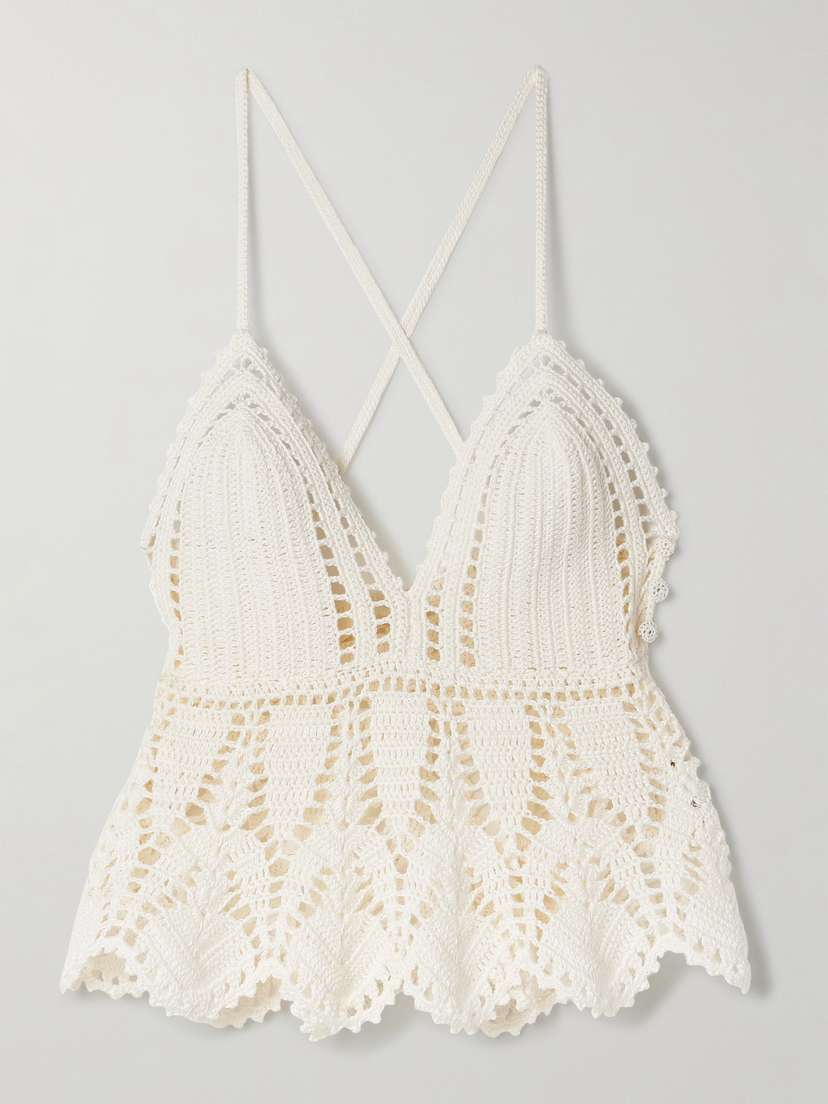 Ulla Johnson Delfina Crocheted Cotton Tank