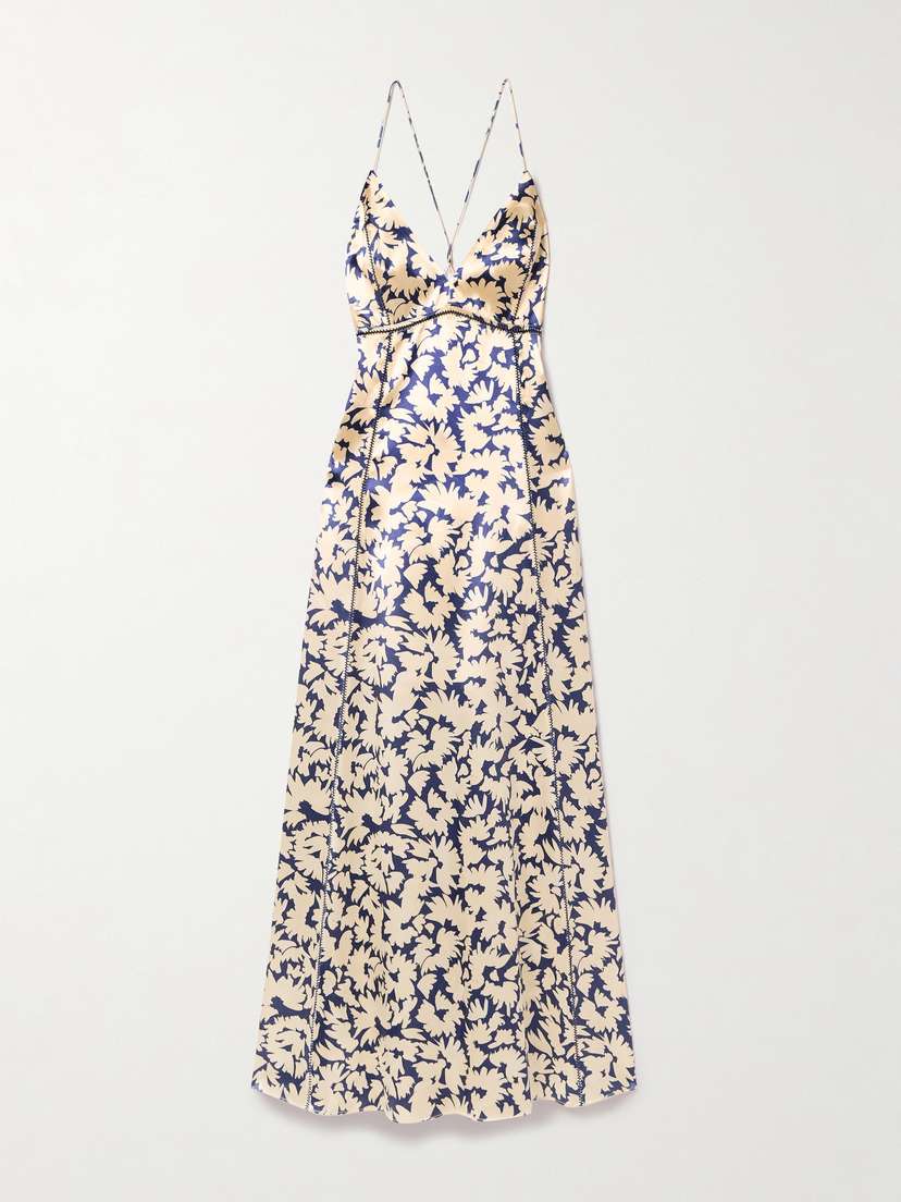 Ulla Johnson Evie Floral-print Satin Maxi Dress